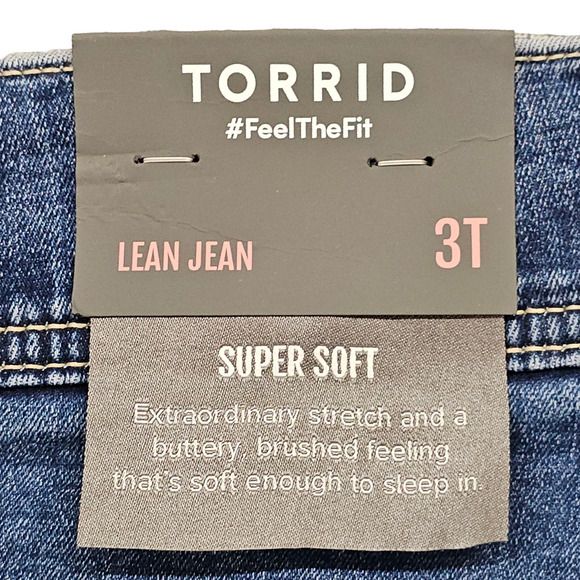NWT Torrid Jeans Women Size 22 Tall Torrid 3T Lean Soft Comfort Stretch Pull On - Picture 10 of 16